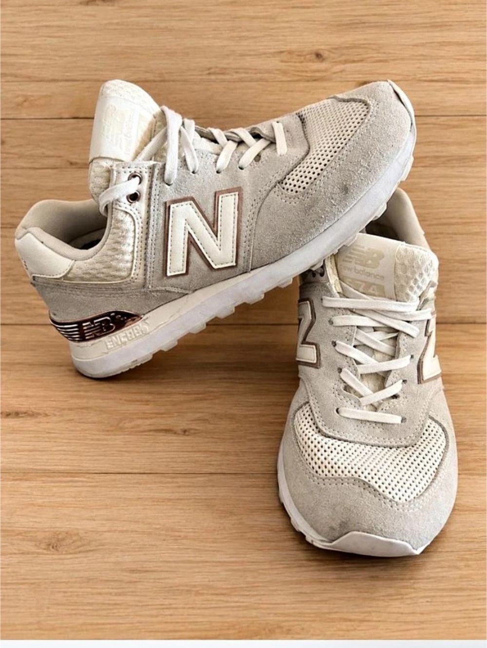 New Balance 574 WL574FSA Sneakers White & Gray US 7